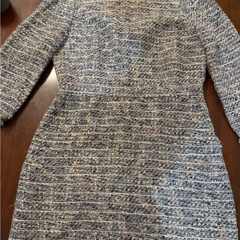 J Crew dress with zipper on the back.